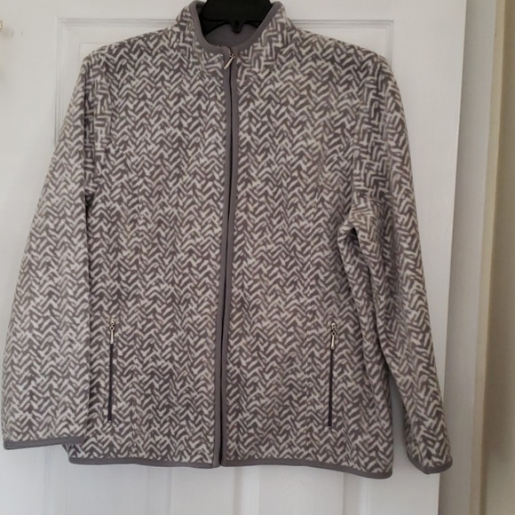 Karen Scott Jackets & Blazers - Velour Zip Jacket